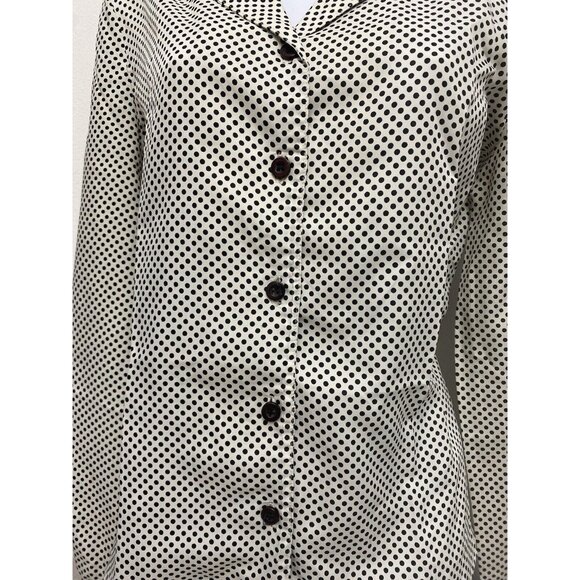 Vintage Woman’s Long Sleeve Polka Dot Blouse Front Button Size 14. - Picture 5 of 5